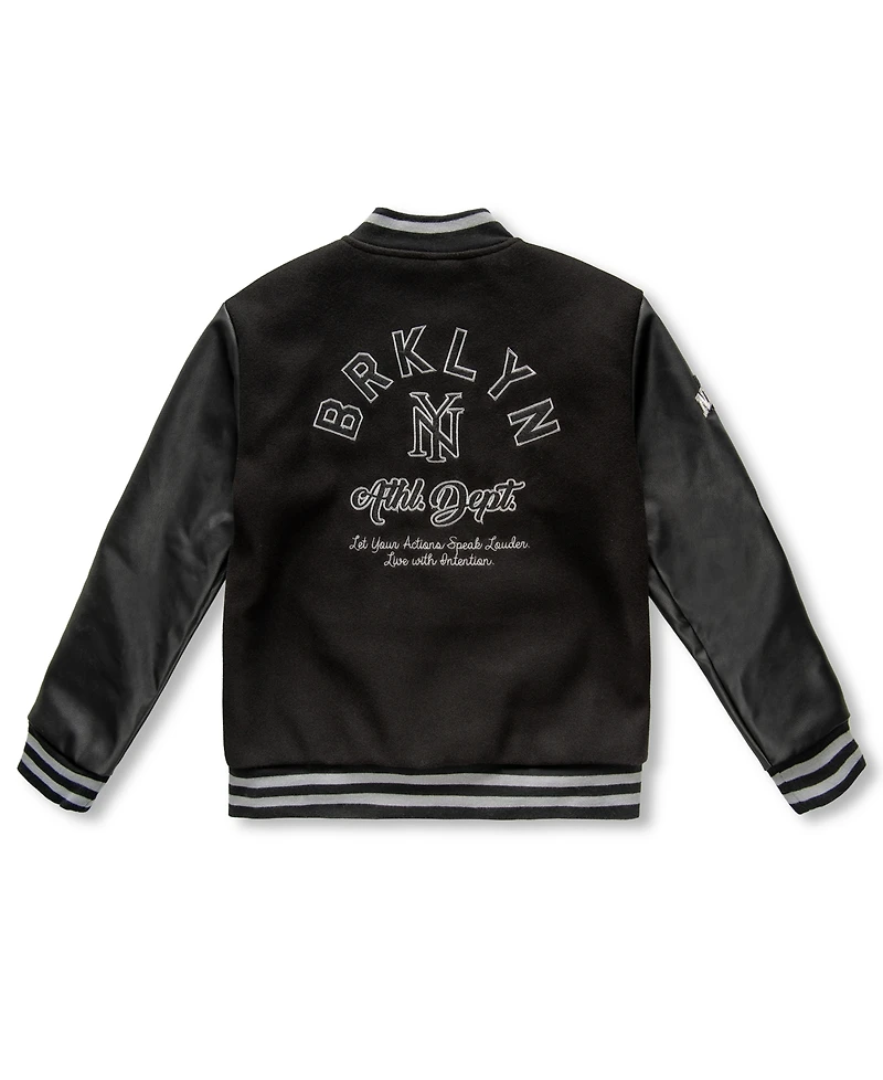 Ring of Fire Big Boys Brooklyn Patch Detail Varsity Jacket