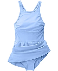 Lands' End Women's Tugless High Neck Swim Dress Swimsuit