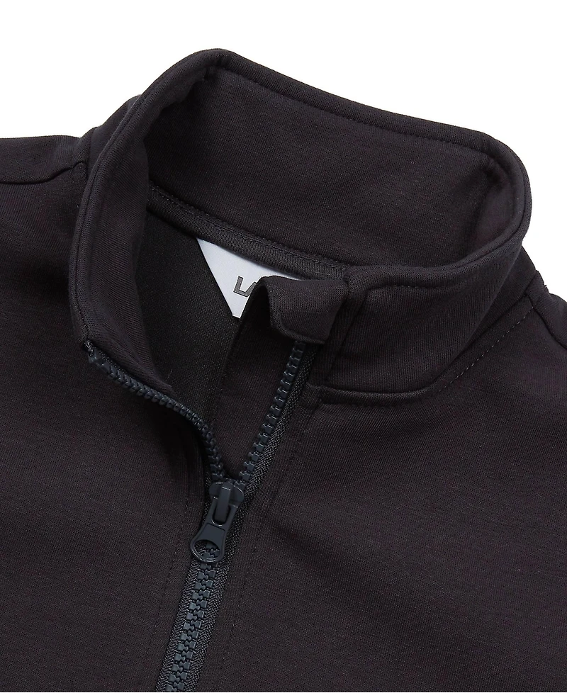 Lands' End Boys Husky Long Sleeve Knit Full Zip Mock Neck Sweatshirt