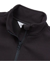 Lands' End Boys Husky Long Sleeve Knit Full Zip Mock Neck Sweatshirt