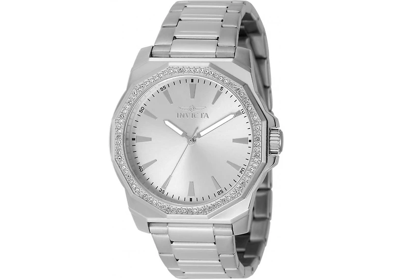 Invicta Men's 49104 Speedway Quartz 3 Hand Silver Dial Watch