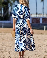 Cupshe Women's Always Extra Ornate Maxi Beach Dress