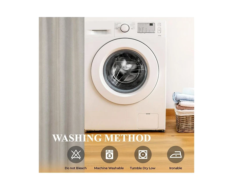 Superior Neal 100% Blackout Solid Machine Washable Curtains, Set of 2 Panels