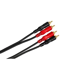Hosa Technology 3.3'/1m 2 Rca Male to 2 Rca Male Stereo Interconnect Cable, Gold Contacts