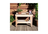 Slickblue Wooden Potting Bench Garden Table for Efficient Planting and Garden Organization