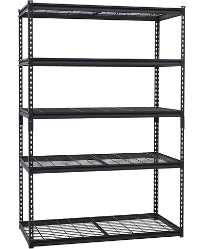 gaomon 48x24x72 Inch Garage Shelving Heavy Duty, Storage Shelves 2500Lbs Capacity, Adjustable Metal Shelving Unit, 5 Tier Industrial Shelves for Basem