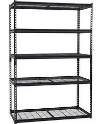 gaomon 48x24x72 Inch Garage Shelving Heavy Duty, Storage Shelves 2500Lbs Capacity, Adjustable Metal Shelving Unit, 5 Tier Industrial Shelves for Basem