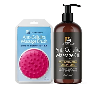 M3 Anti Cellulite Oil + Silicone Body Brush