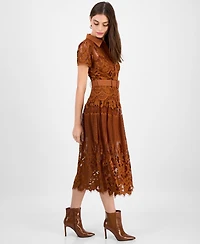 Rachel Roy Women's Jolene Collared Lace Midi Dress