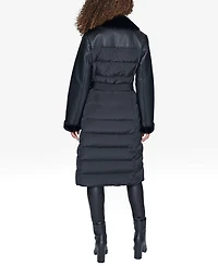 Karl Lagerfeld Paris Women's Belted Puffer Coat