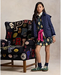Polo Ralph Lauren Big Girls 2-Piece Mesh Knit Top and Skorts Set