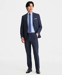 Kenneth Cole Reaction Mens Windowpane Slim Fit Techni Cole Suit Separates