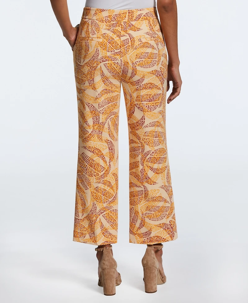 Ella Rafaella Women's Batik Print Cropped Culotte Pants