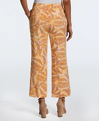 Ella Rafaella Women's Batik Print Cropped Culotte Pants