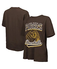 Majestic Women's Brown San Diego Padres Oversized First Base T-Shirt