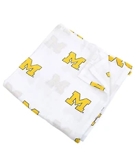 Three Little Anchors Baby Boys and Girls Michigan Wolverines 47'' x 47'' Muslin Swaddle Blanket