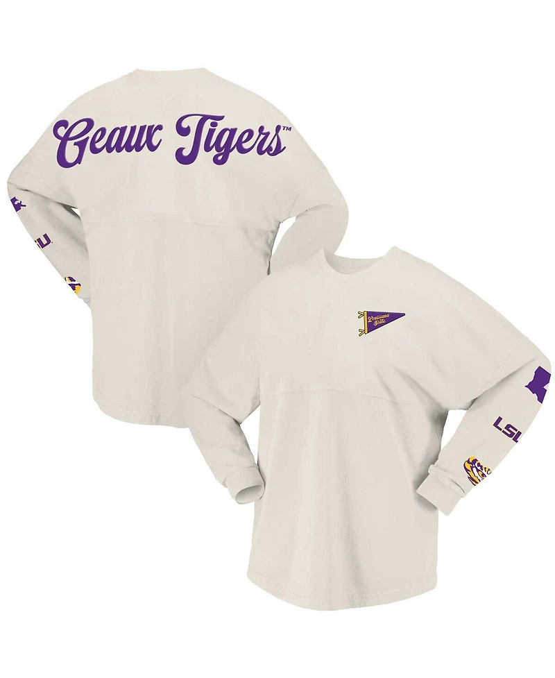 Spirit Jersey Women's Natural Lsu Tigers Local Long Sleeve T-Shirt