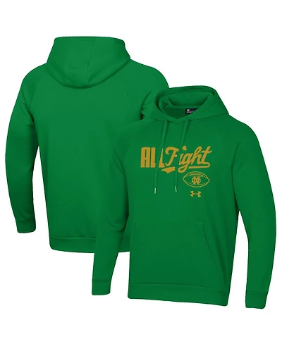 Under Armour Men's Kelly Green Notre Dame Fighting Irish All Fight Rival Fleece Hoodie