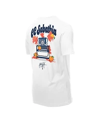 New Era Men's Cc Sabathia White York Yankees 2025 National Baseball Hall of Fame Grapefruit Chair T-Shirt