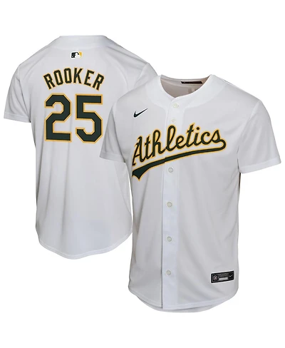 Nike Big Boys and Girls  Brent Rooker White Athletics Home Player Game Jersey