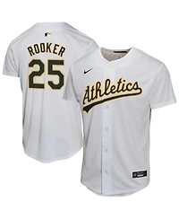 Nike Big Boys and Girls  Brent Rooker White Athletics Home Player Game Jersey