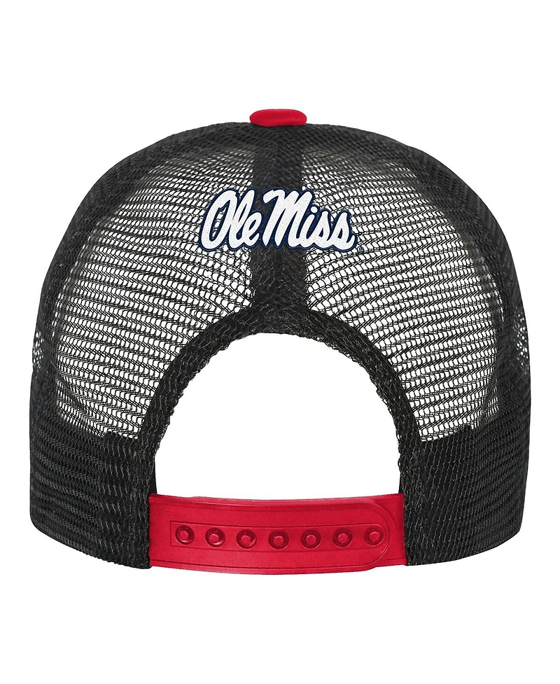 Outerstuff Big Boys and Girls Navy/Cream Ole Miss Rebels Modern Fan Trucker Adjustable Hat