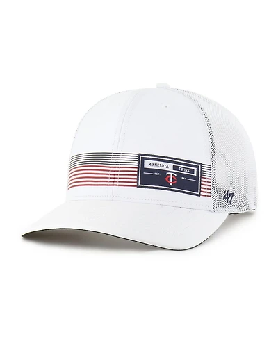 '47 Brand Men's White Minnesota Twins Rangefinder Brrr Trucker Adjustable Hat