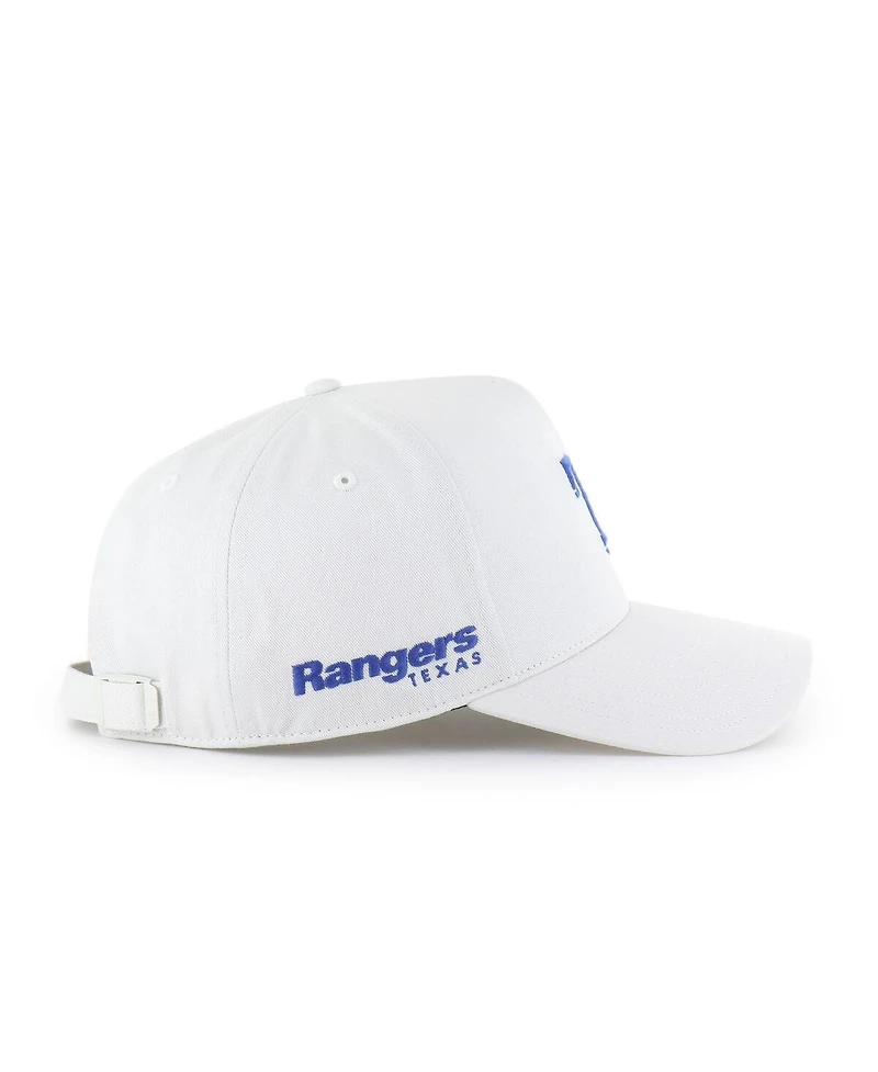 '47 Brand Men's White Texas Rangers Foundational Pinch Offside Adjustable Hat