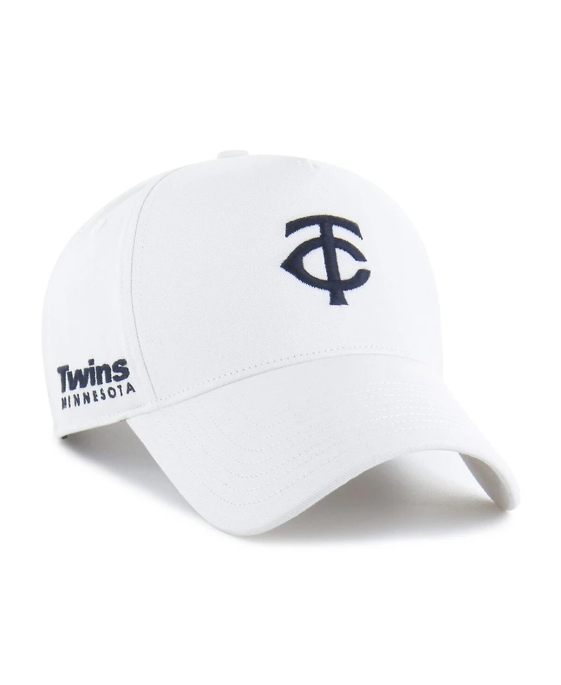 '47 Brand Men's White Minnesota Twins Foundational Pinch Offside Adjustable Hat