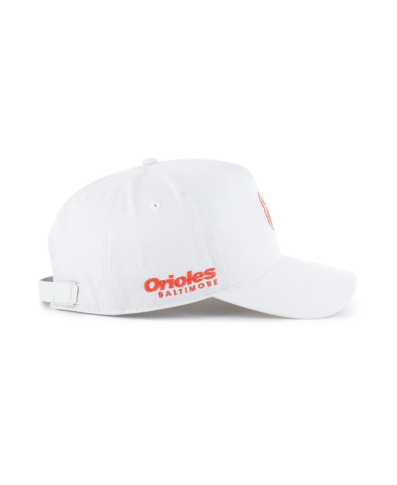 '47 Brand Men's White Baltimore Orioles Foundational Pinch Offside Adjustable Hat