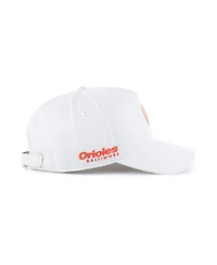'47 Brand Men's White Baltimore Orioles Foundational Pinch Offside Adjustable Hat