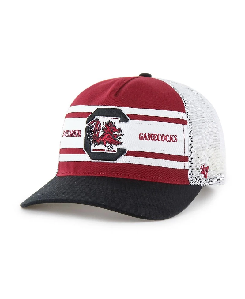 '47 Brand Big Boys and Girls Garnet/Black South Carolina Gamecocks Super Stripe Hitch Adjustable Trucker Hat