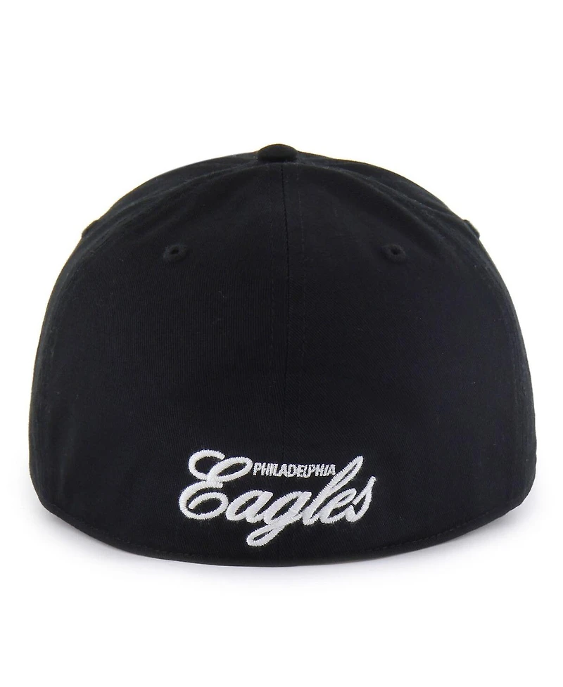 '47 Brand Men's Black Philadelphia Eagles Foundational Franchise Fitted Hat