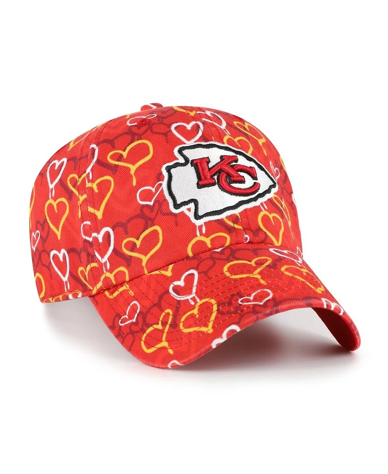 '47 Brand Big Girls Red Kansas City Chiefs Mural Clean Up Adjustable Hat