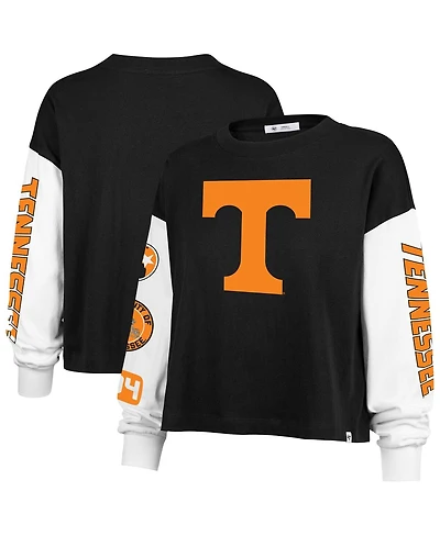47 Brand Women's Black Tennessee Volunteers Sydney Long Sleeve T-Shirt