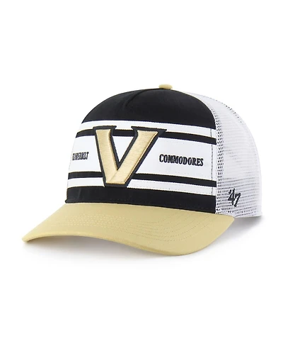 '47 Brand Big Boys and Girls Black/Gold Vanderbilt Commodores Super Stripe Hitch Adjustable Trucker Hat
