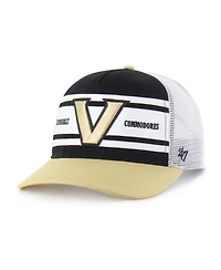 '47 Brand Big Boys and Girls Black/Gold Vanderbilt Commodores Super Stripe Hitch Adjustable Trucker Hat