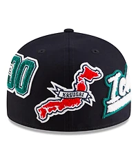 New Era Men's Ichiro Suzuki Navy Seattle Mariners 2025 Baseball Hall of Fame Patched 59FIFTY Fitted Hat