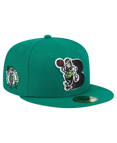 New Era Men's Kelly Green Boston Celtics Deceptor 59FIFTY Fitted Hat