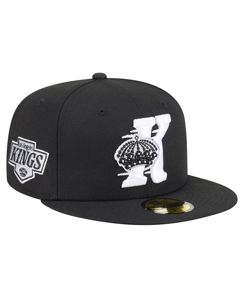 New Era Men's Black Los Angeles Kings Deceptor 59FIFTY Fitted Hat