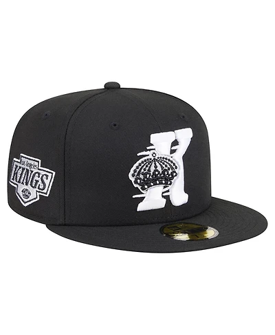 New Era Men's Black Los Angeles Kings Deceptor 59FIFTY Fitted Hat