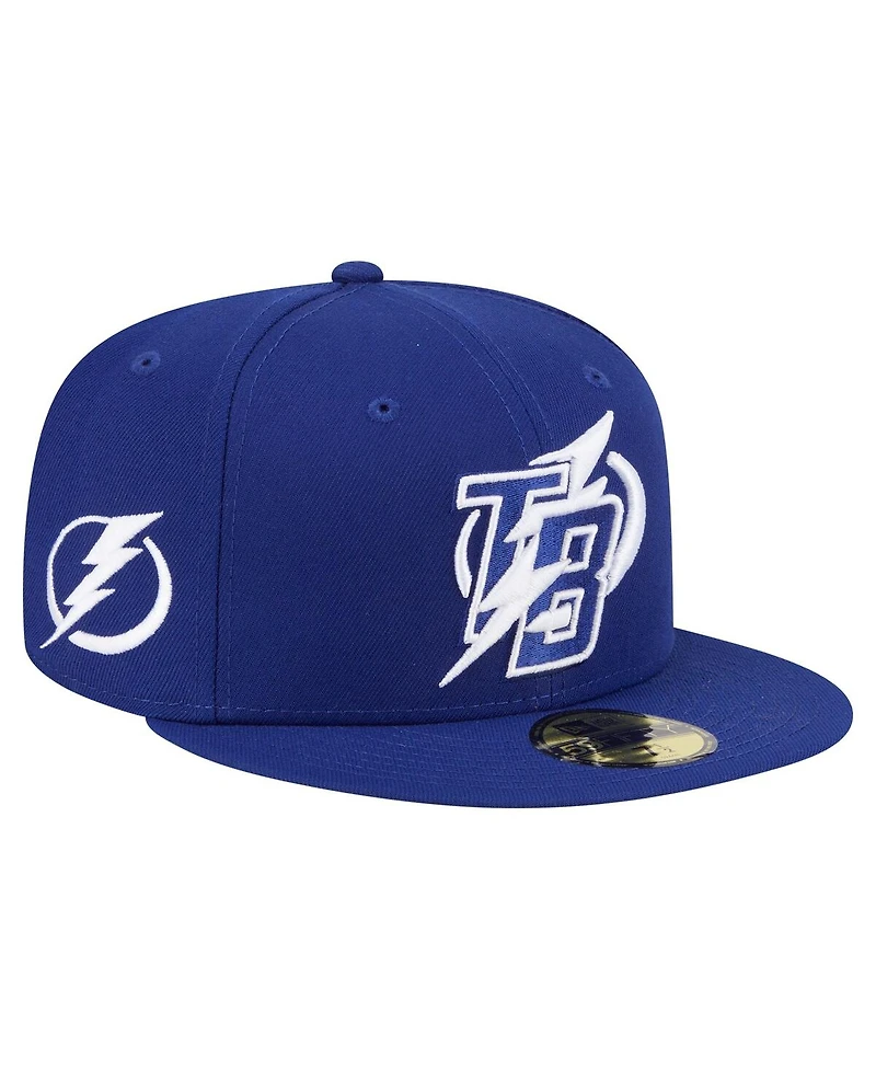 New Era Men's Navy Tampa Bay Lightning Deceptor 59FIFTY Fitted Hat