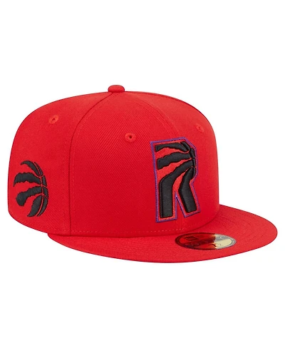 New Era Men's Red Toronto Raptors Deceptor 59FIFTY Fitted Hat