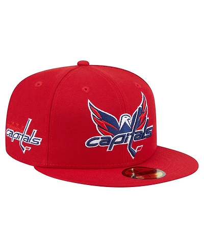 New Era Men's Red Washington Capitals Deceptor 59FIFTY Fitted Hat