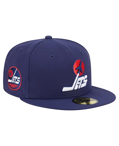 New Era Men's Navy Winnipeg Jets Deceptor 59FIFTY Fitted Hat
