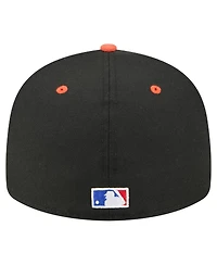 New Era Men's Cal Ripken Jr. Black Baltimore Orioles 59FIFTY Fitted Hat