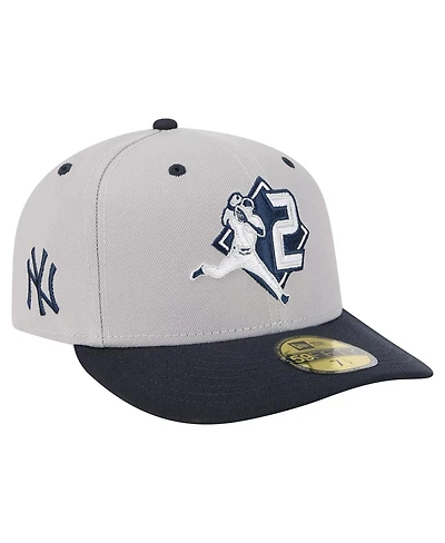 New Era Men's Derek Jeter Gray York Yankees 59FIFTY Fitted Hat