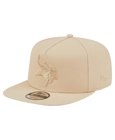 New Era Men's Light Beige Minnesota Vikings Color Pack A-Frame 9FIFTY Snapback Hat