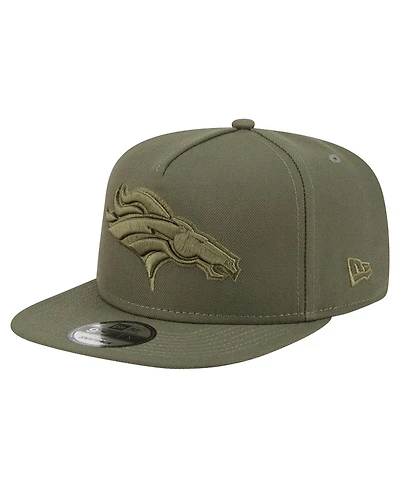 New Era Men's Olive Denver Broncos Color Pack A-Frame 9FIFTY Snapback Hat