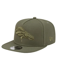 New Era Men's Olive Denver Broncos Color Pack A-Frame 9FIFTY Snapback Hat